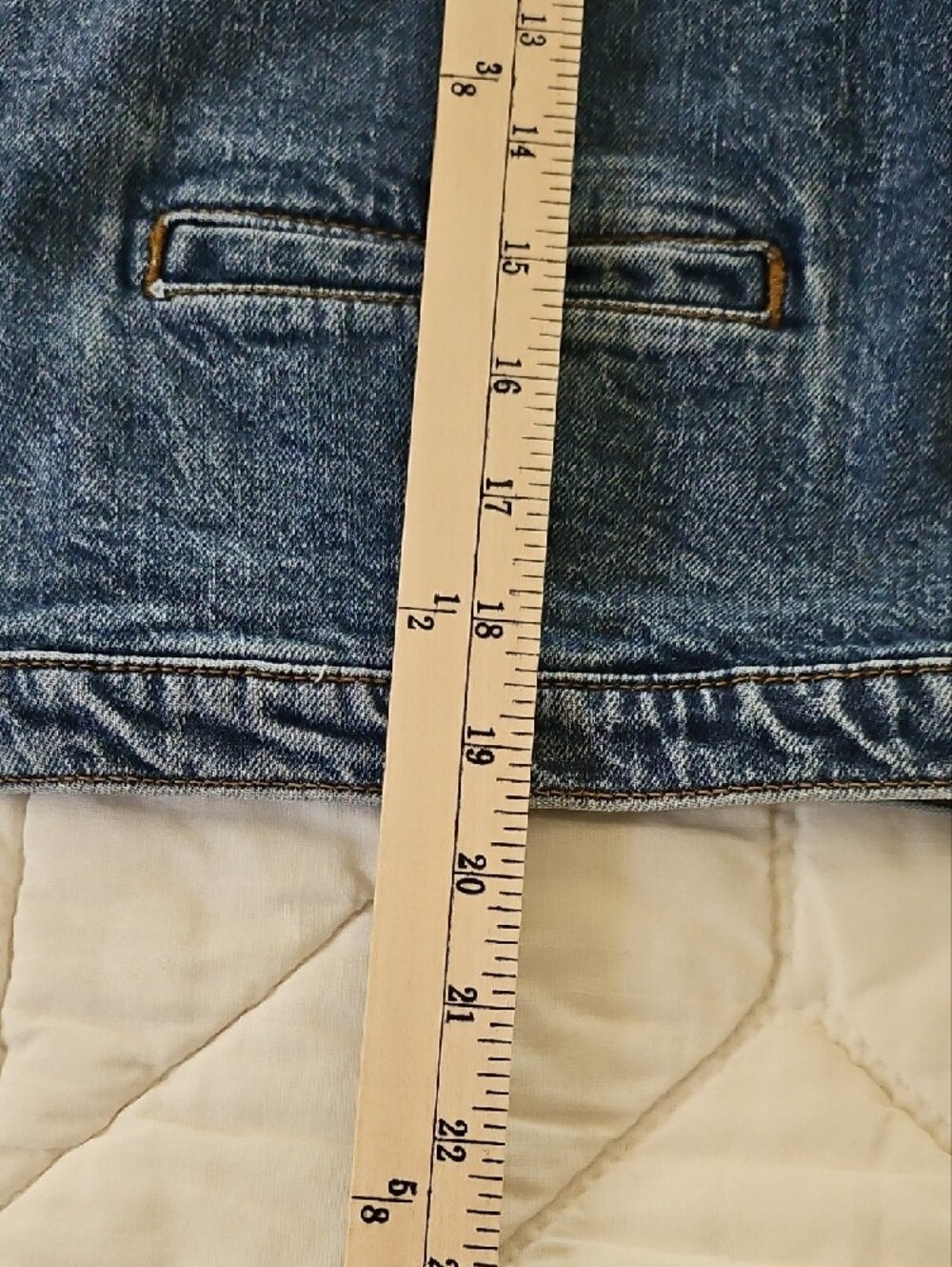 LOFT 6 -Button, Cropped Denim Jacket Size M - Picture 7 of 9